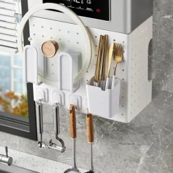 Küchen-Organizer, wandmontiertes Lochbrett-Lagerregal