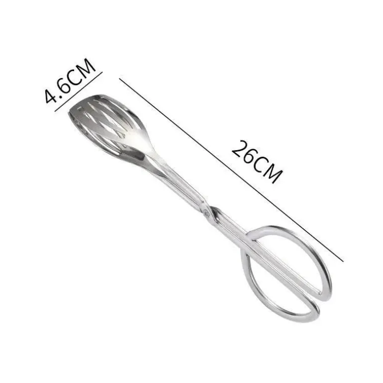 Küchenschere aus Edelstahl – Mehrzweck-Lebensmittelzange für Grill, Barbecue und Gebäck