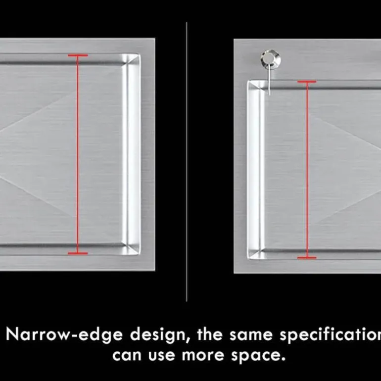 Küchenspüle aus gebürstetem Stahl – Infinity Edge Artisanal Design