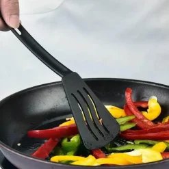 Küchenutensilien-Set aus Silikon – tragbarer Campingspatel und Schlitzlöffel