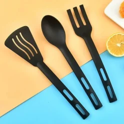 Küchenutensilien-Set aus Silikon – Tragbares Camping-Besteck und Löffel