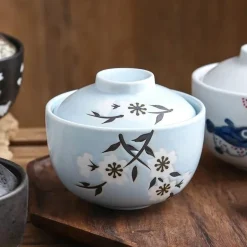 Keramik-Eintopf mit Deckel – 425 Mehrzweck-Suppenschüssel