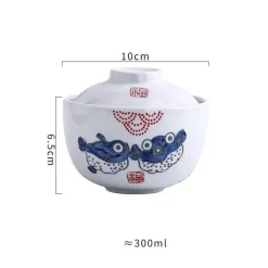 Keramik-Eintopf mit Deckel – 425 Mehrzweck-Suppenschüssel