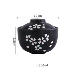 Keramik-Eintopf mit Deckel – 425 Mehrzweck-Suppenschüssel