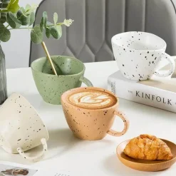 Keramik-Espressotassen-Set für Paare – Einzigartiges Trinkgeschirr für gemeinsame Momente