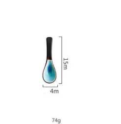 Keramik-Geschirrset – Blaues Eis-Knisterglasur-Design