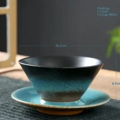 Keramik-Kaffeetasse und Untertassen-Set – Stilvolle Latte- und Teetasse