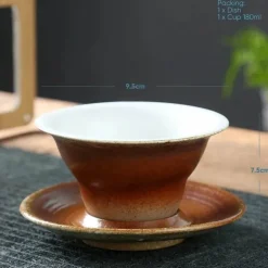 Keramik-Kaffeetasse und Untertassen-Set – Stilvolle Latte- und Teetasse