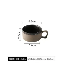 Keramik-Kaffeetassen-Set – Einzigartige Frühstückstassen mit Schale