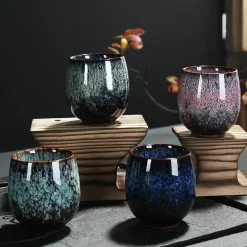 Keramik-Kung-Fu-Teetassen-Set – Porzellan-Trinkgeschirr für Einzelportionen