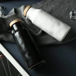 Keramik-Ölflaschen-Set – Schwarz-Weiß-Küchendekor