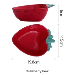 Keramik-Obstteller-Set – Ananas, Erdbeere, Zitrone, Tischdekoration