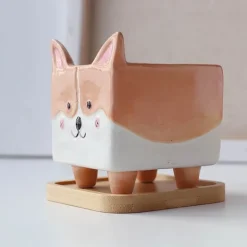 Keramik-Pflanzgefäß mit Pfotenabdruck – süßer Blumentopf für Katzen und Hunde