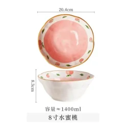 Keramik-Ramenschüssel-Set – große Nudel- und Suppenschüsseln