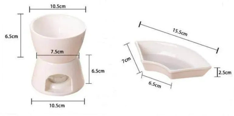 Keramik-Schokoladenfondue-Topf-Set – handgefertigte Dessert-Servierschüssel