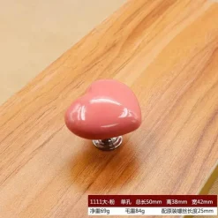 Keramik-Schrankgriff in Herzform – dekorativer Türknauf-Akzent