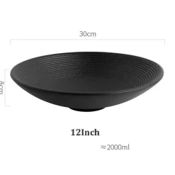 Keramik-Suppen- und Nudelschüssel-Set – Milchglasur, 4er-Set