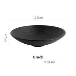 Keramik-Suppen- und Nudelschüssel-Set – Milchglasur, 4er-Set