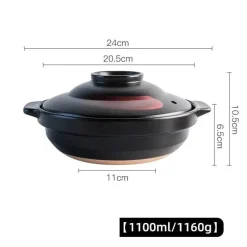 Keramik-Suppentopf - Kochtopf für Gasherd