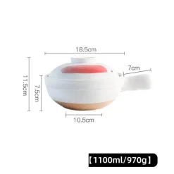 Keramik-Suppentopf - Kochtopf für Gasherd