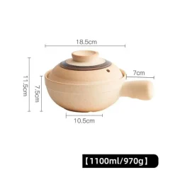 Keramik-Suppentopf - Kochtopf für Gasherd