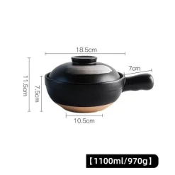 Keramik-Suppentopf - Kochtopf für Gasherd