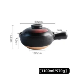 Keramik-Suppentopf - Kochtopf für Gasherd