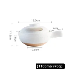 Keramik-Suppentopf - Kochtopf für Gasherd