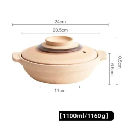 Keramik-Suppentopf - Kochtopf für Gasherd