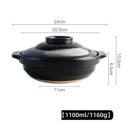 Keramik-Suppentopf - Kochtopf für Gasherd