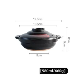 Keramik-Suppentopf - Kochtopf für Gasherd