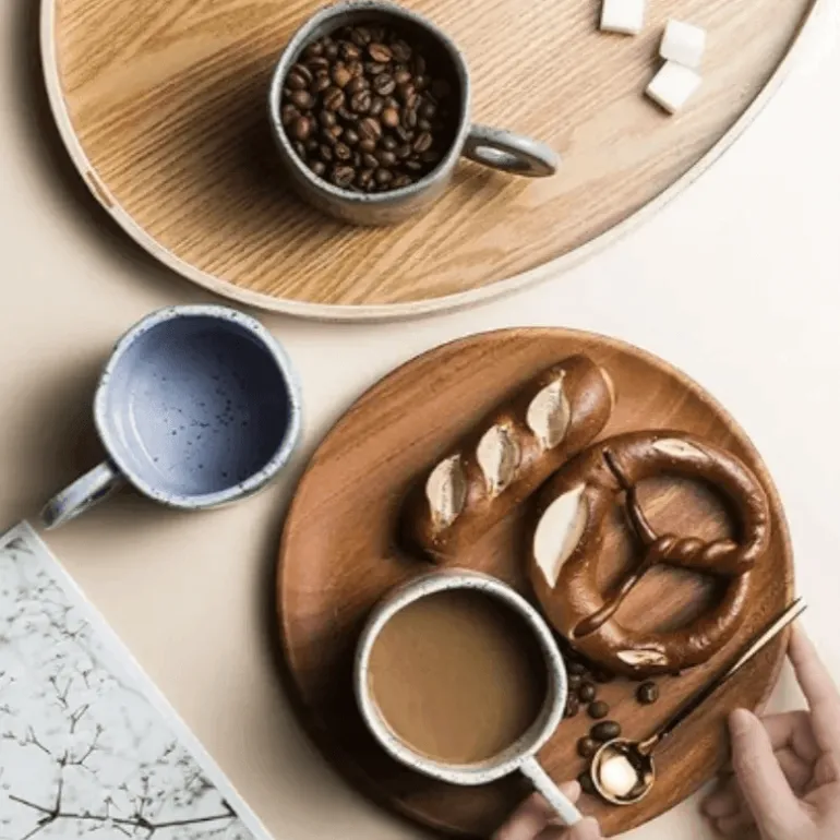 Keramiktasse im koreanischen Stil – Kaffeetasse mit Spritztinte