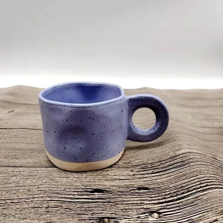 Keramiktasse im koreanischen Stil – Kaffeetasse mit Spritztinte