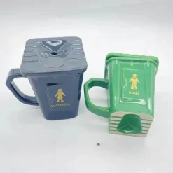Keramiktasse mit Aufschrift „Hockende Toilette“ – lustige Geschenke für die Badezimmerdekoration
