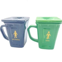 Keramiktasse mit Aufschrift „Hockende Toilette“ – lustige Geschenke für die Badezimmerdekoration