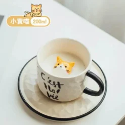 Keramiktasse mit Katzenkrallenmotiv, 200 ml