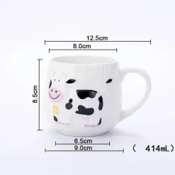 Keramiktasse mit Kuhmotiv – süße 3D-Tier-Kaffeetasse für Kinder und Erwachsene