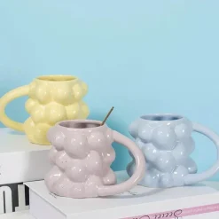 Keramiktasse mit Traubenmotiv – süße Milchtasse als Geschenk für Zuhause und Büro