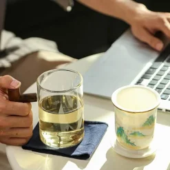 Keramik-Teefiltertassen-Set – Kreatives, getrenntes Design