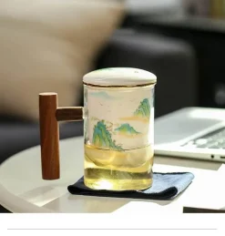 Keramik-Teefiltertassen-Set – Kreatives, getrenntes Design