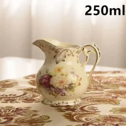 Keramik-Teeservice – Teekanne, Tassen, Untertassen, Löffel