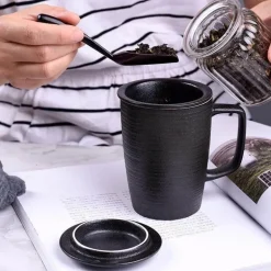 Keramik-Teetasse mit Deckel – perfekt zum Aufbrühen von Tee zu Hause