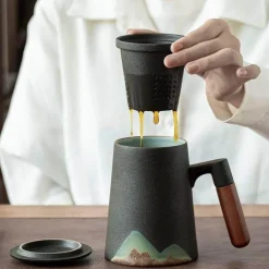 Keramik-Teetassen mit Filter – Einzigartige Teesiebbecher