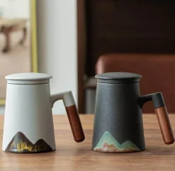 Keramik-Teetassen mit Filter – Einzigartige Teesiebbecher