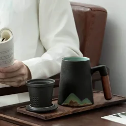 Keramik-Teetassen mit Filter – Einzigartige Teesiebbecher