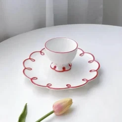 Keramikteller-Set – Küchengeschirr für Dessert, Kaffee, Tee