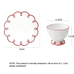 Keramikteller-Set – Küchengeschirr für Dessert, Kaffee, Tee