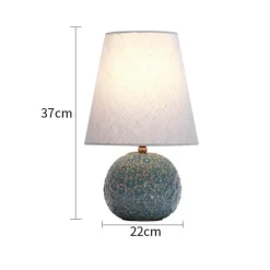 Keramik-Tischlampe – geschnitztes Blumendesign