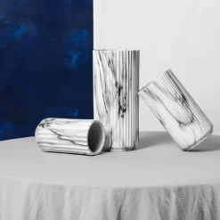 Keramikvase in Marmoroptik