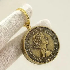 Kerosinfeuerzeug Schlüsselanhänger - Münzdesign Flammenfeuerzeug